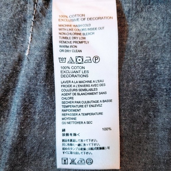 NWOT TOMMY BAHAMA Wisp Skirt, Blue Denim Chambray 100% Cotton Ruffled Hem, 6 - Picture 9 of 12